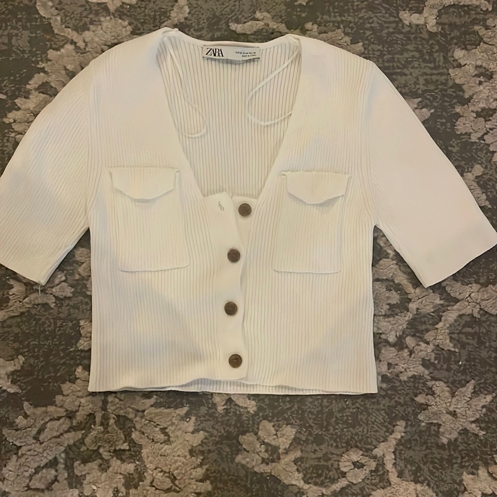 Zara cropped sweater top
